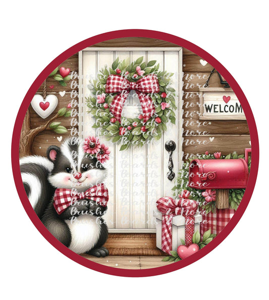 10” VALENTINE DOOR WREATH SIGN