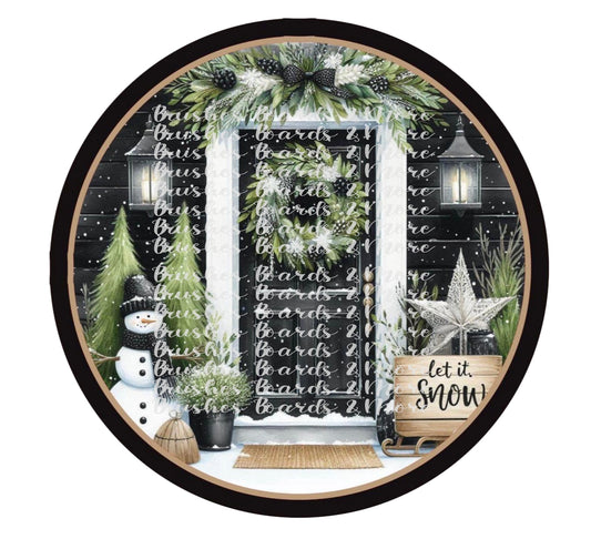 LET IT SNOW GREENS  DOOR PNG