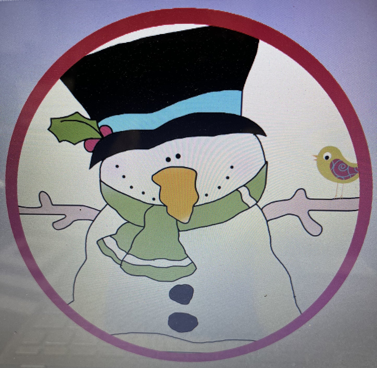 10" SNOWMAN WITH BIRD WREATH SIGN