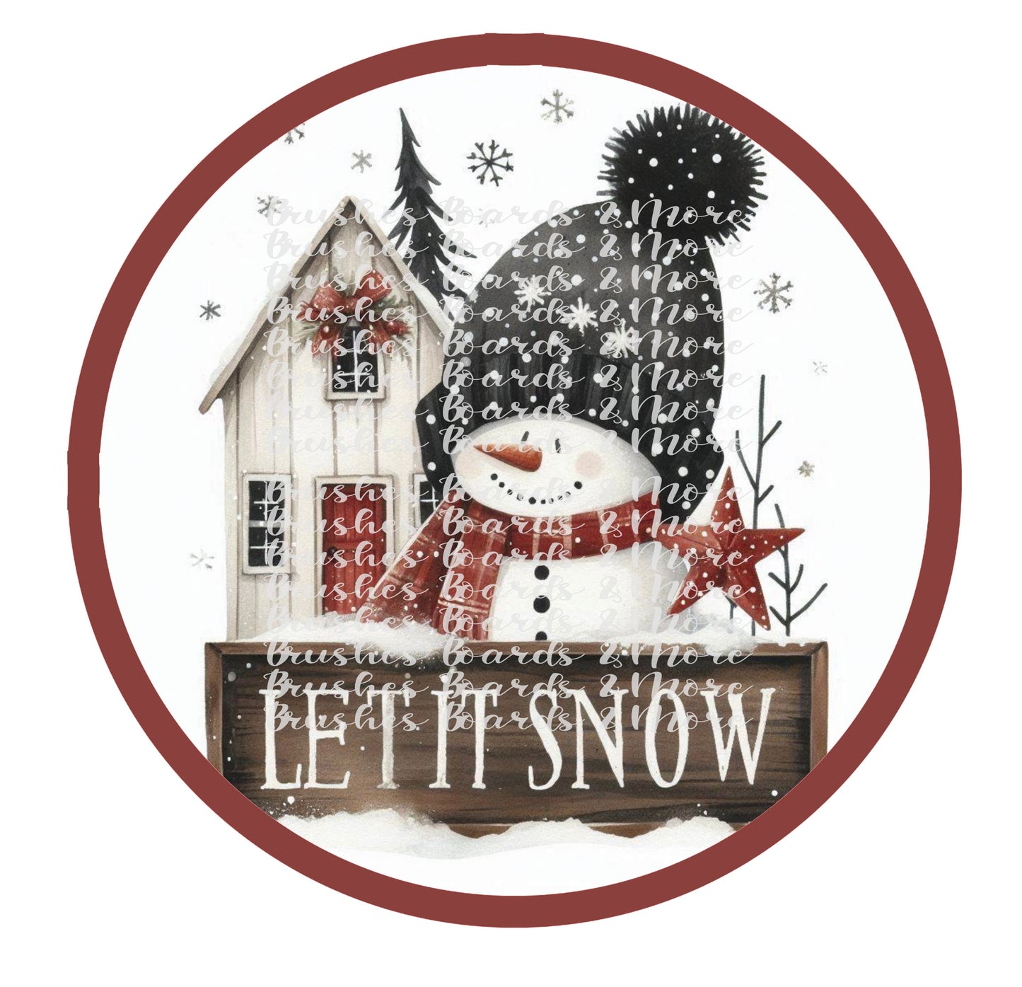 LET IT SNOW PRIMITIVE 3 DOOR PNG