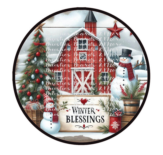 WINTER BLESSINGS DOOR PNG