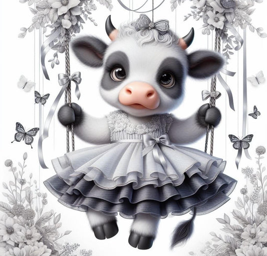 COW IN GREY DRESS TUMBLER