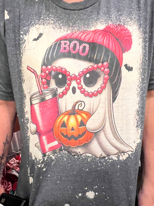 BOUJIE BOO GHOST BLEACHED T-SHIRT