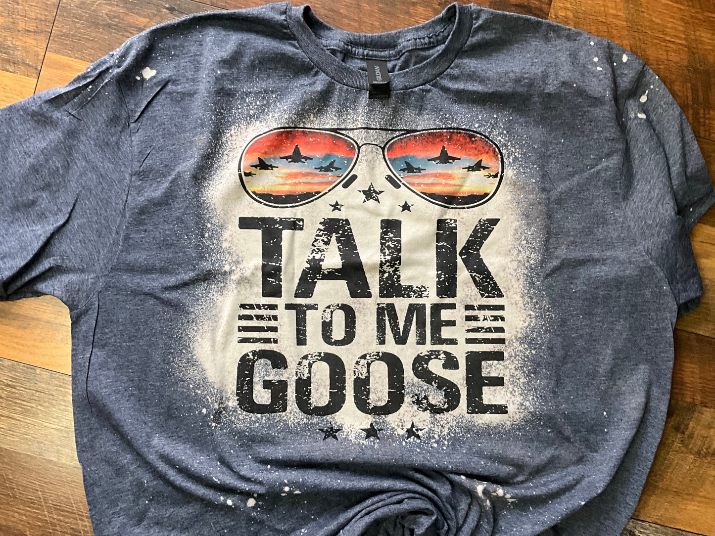 TALK TO ME GOOSE BLEACHED T-SHIRT