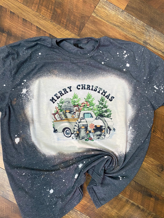 MERRY CHRISTMAS BLEACHED T-SHIRT