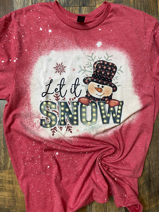 LET IT SNOW BLEACHED T-SHIRT