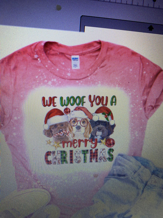 WE WOOF YOU BLEACHED T-SHIRT