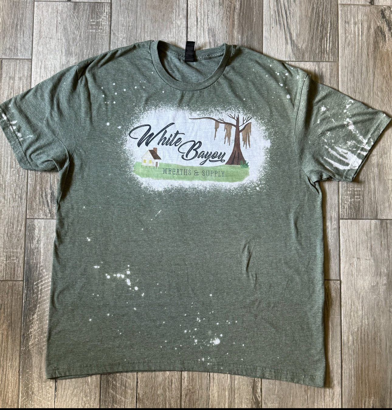 WHITE BAYOU BLEACHED T-SHIRT