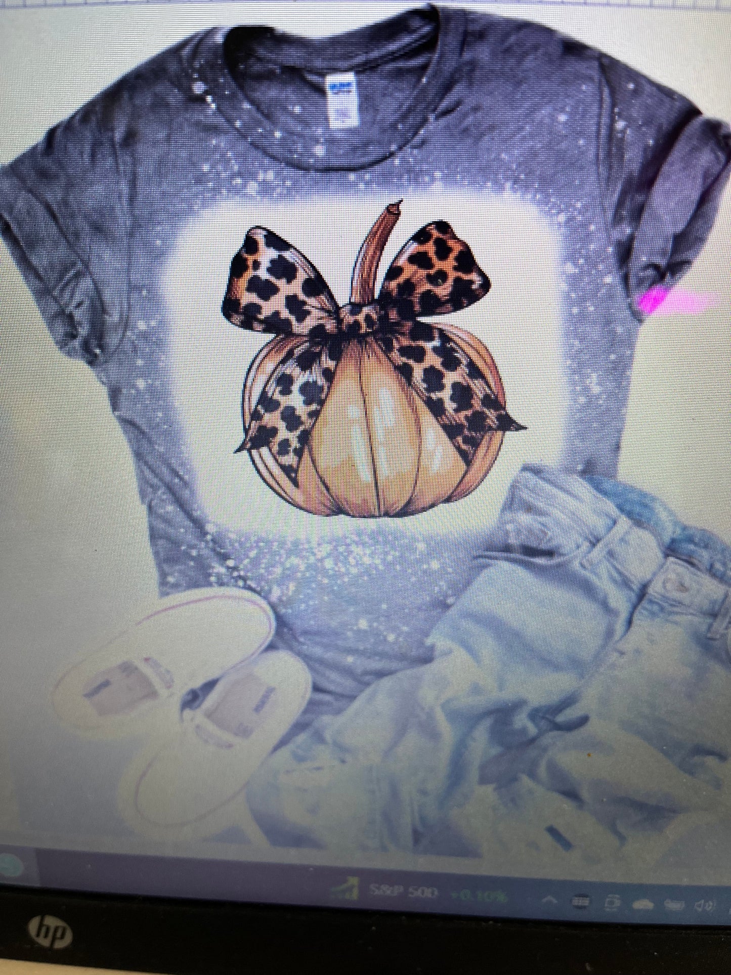 LEOPARD PUMPKIN BLEACHED T-SHIRT