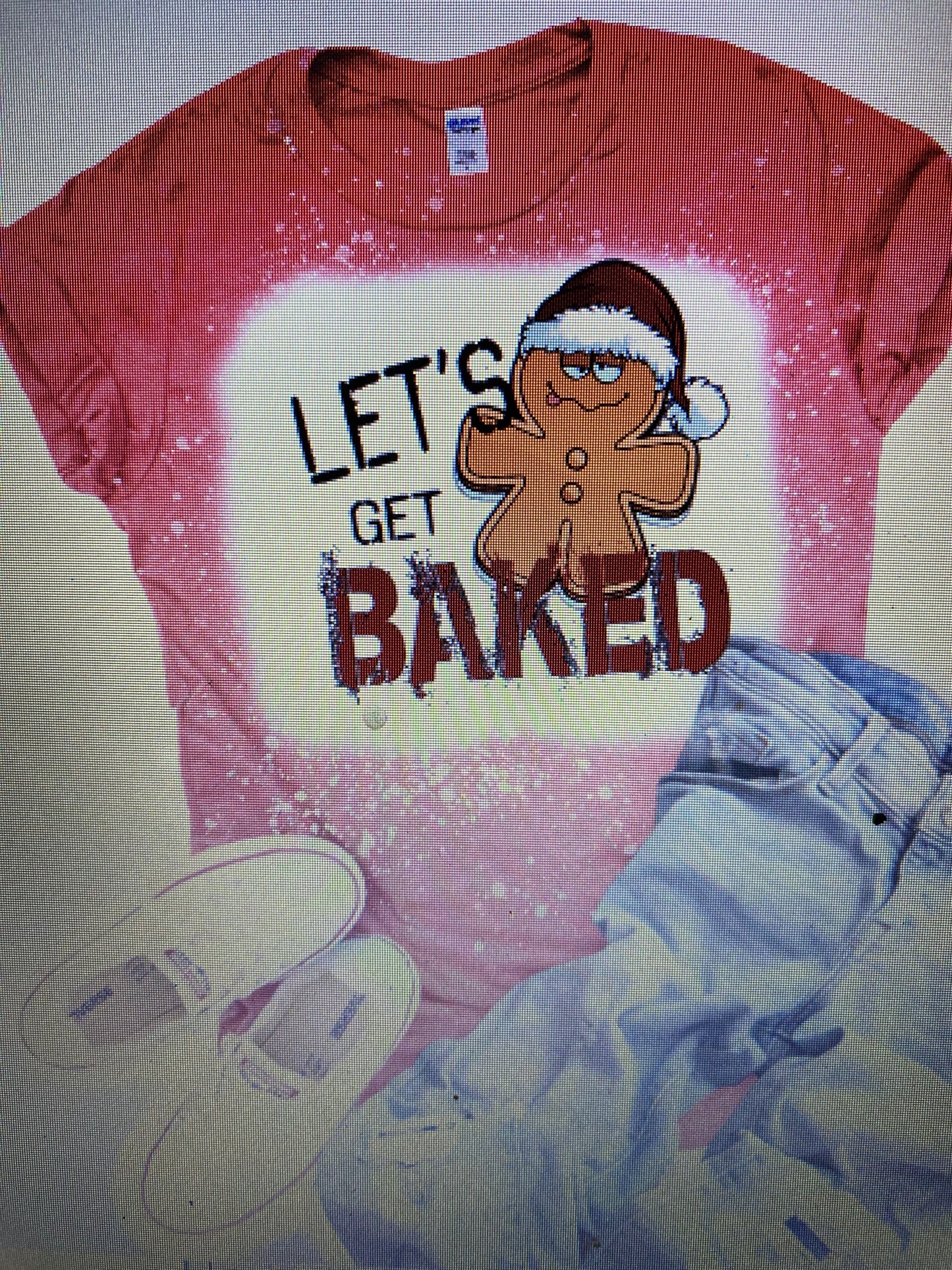 LETS GET BAKED BLEACHED T-SHIRT