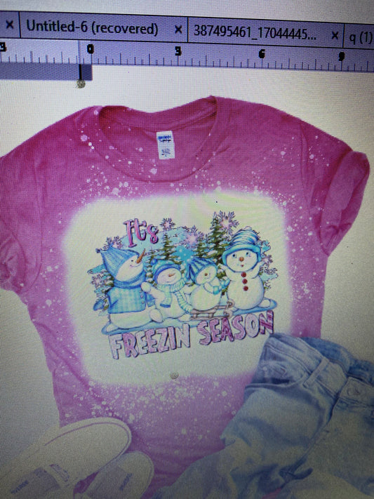 ITS FREEZING SEASON BLEACHED T-SHIRT