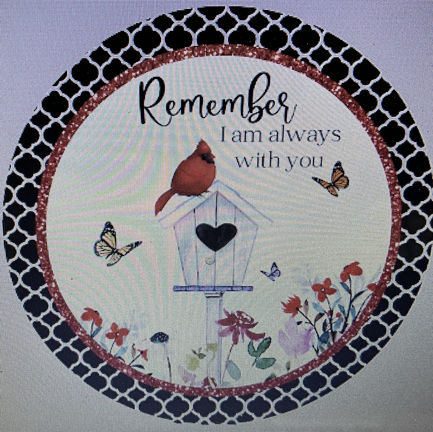 10" REMEMBER WREATH SIGN