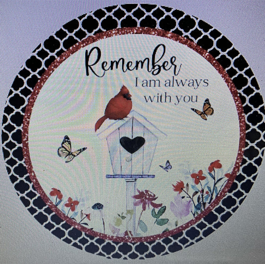 10" REMEMBER WREATH SIGN