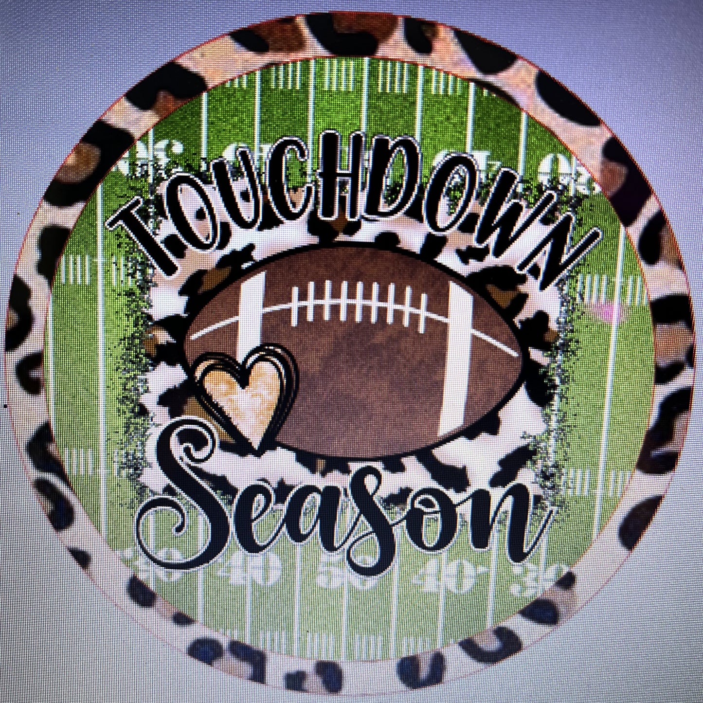 10" TOUCHDOWN SEASON WREATH SIGN