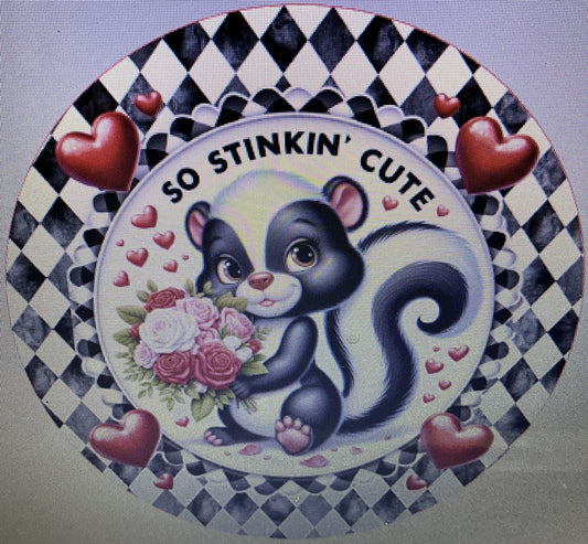 10" SKUNK WREATH SIGN