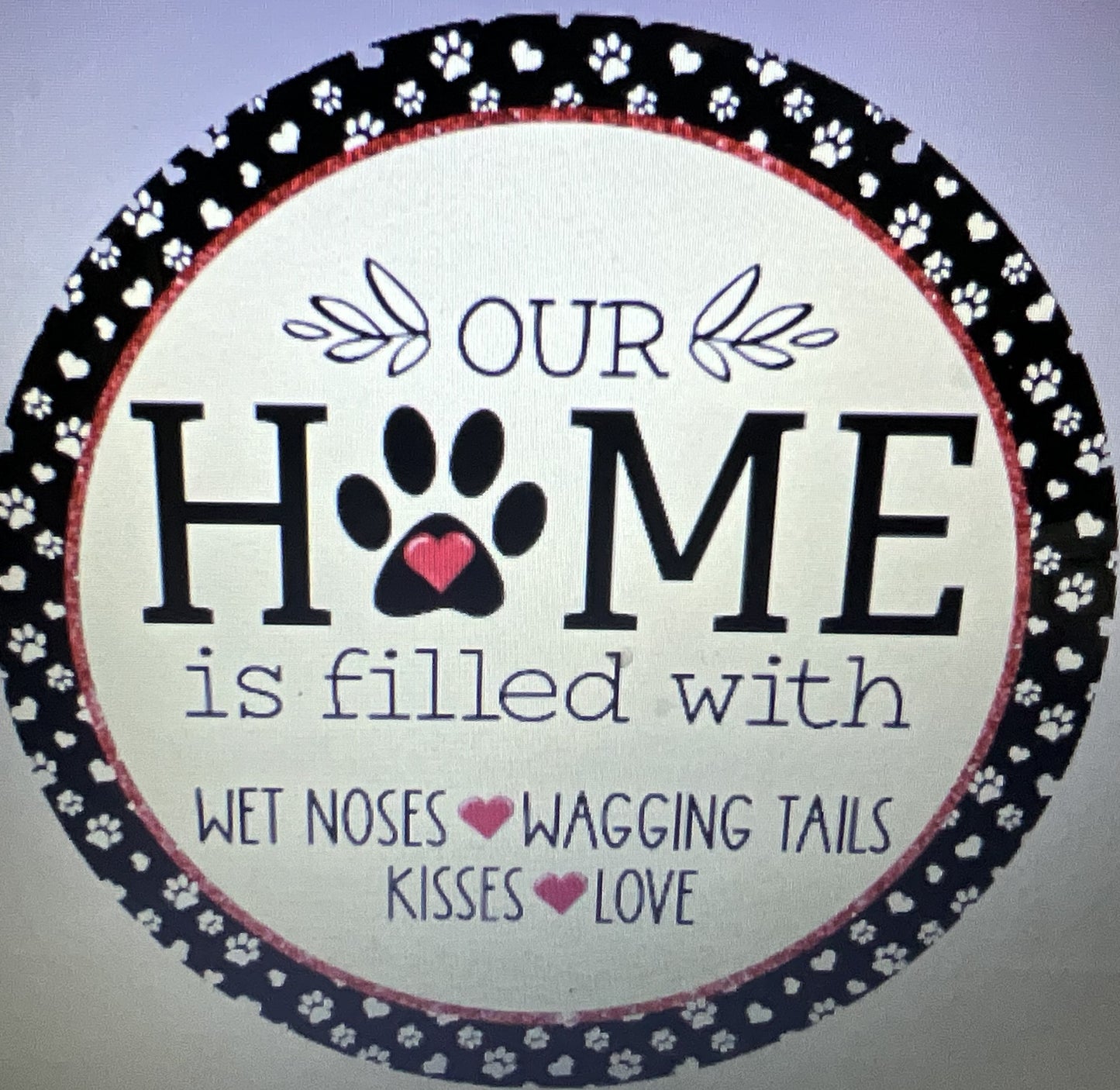 10" OUR HOME WREATH SIGN