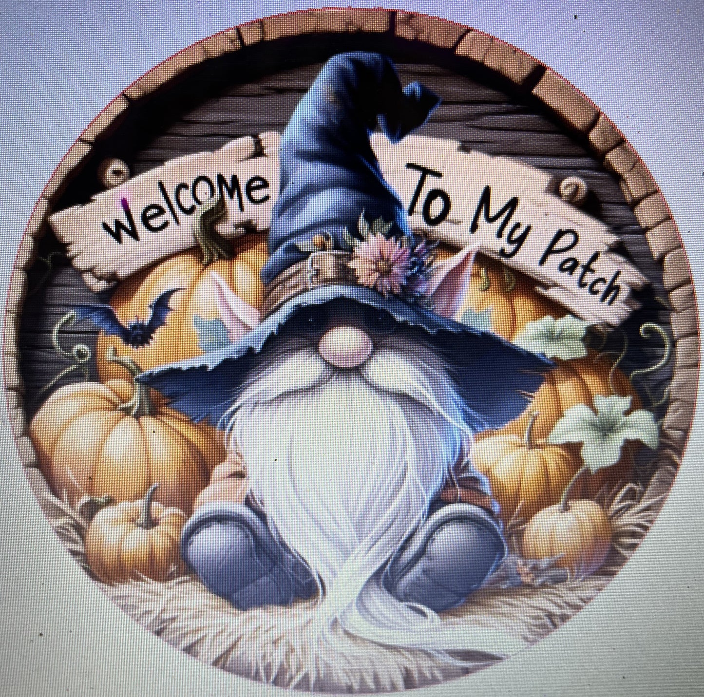 10" WELCOME TO PATCH GNOME WREATH SIGN