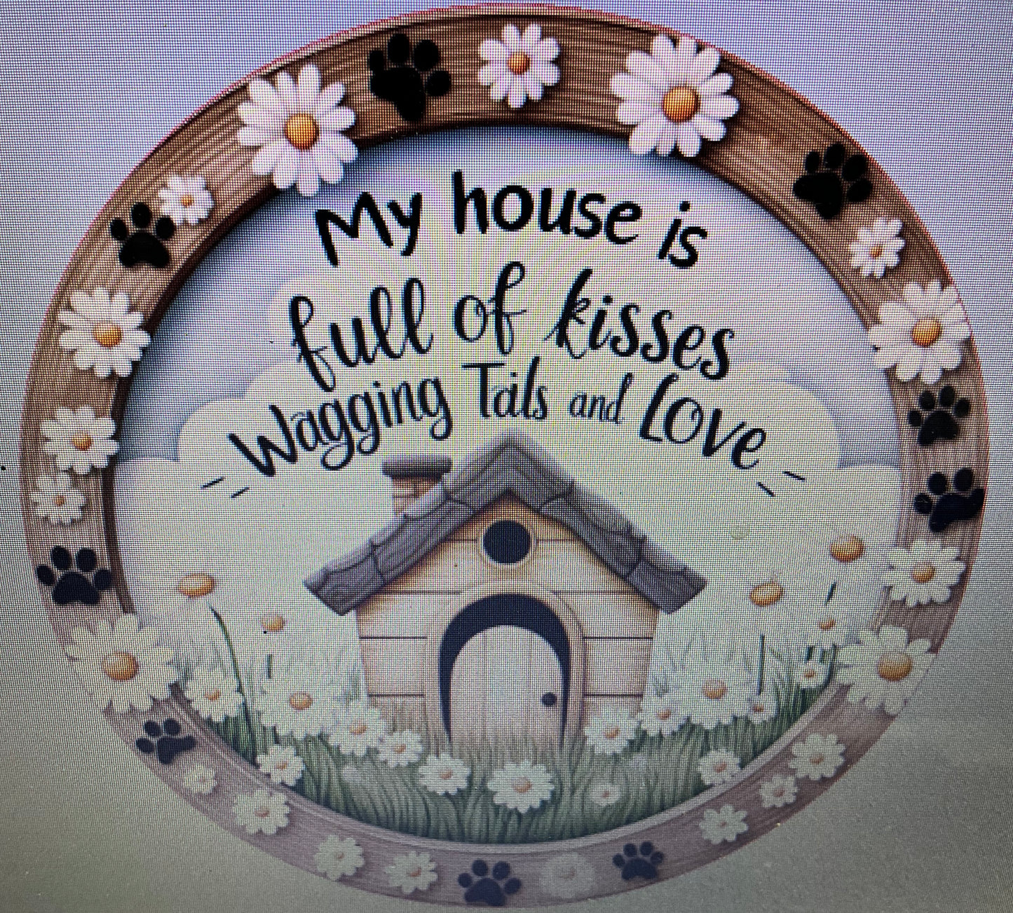 10" MY HOUSE IS WREATH SIGN