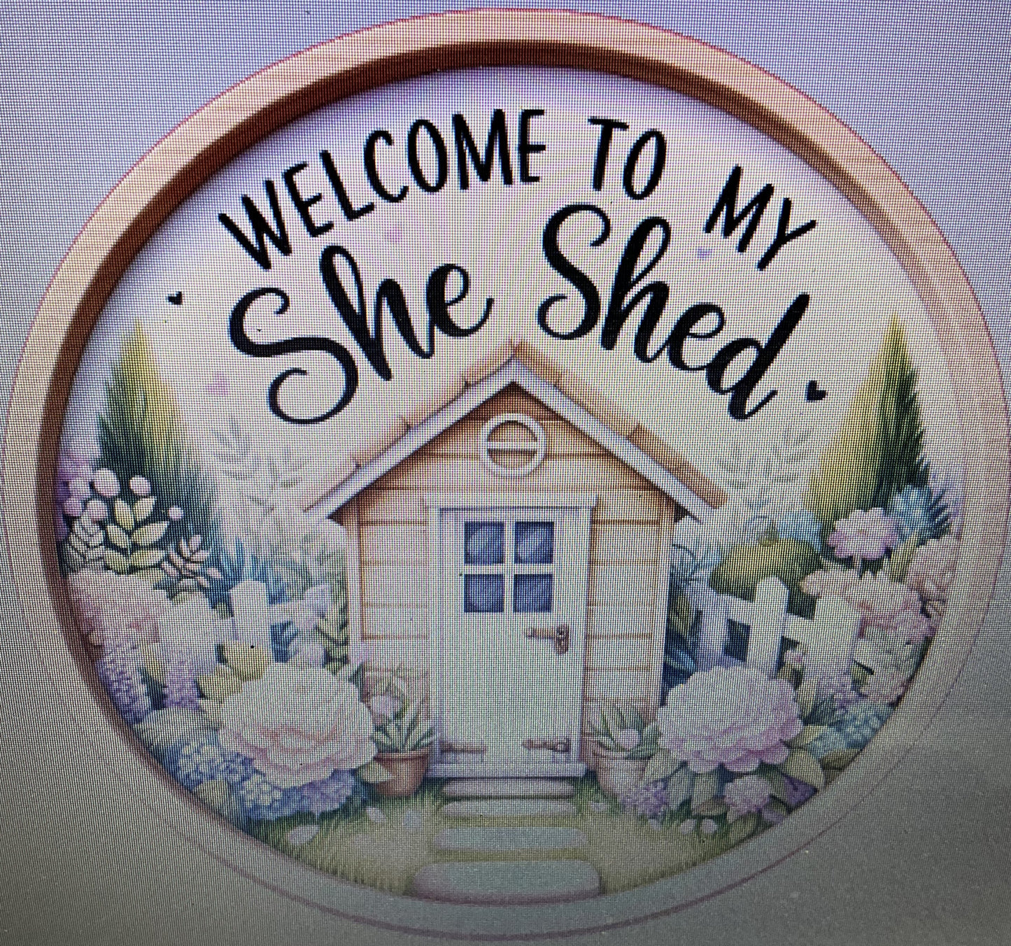 10" SHE SHED WREATH SIGN