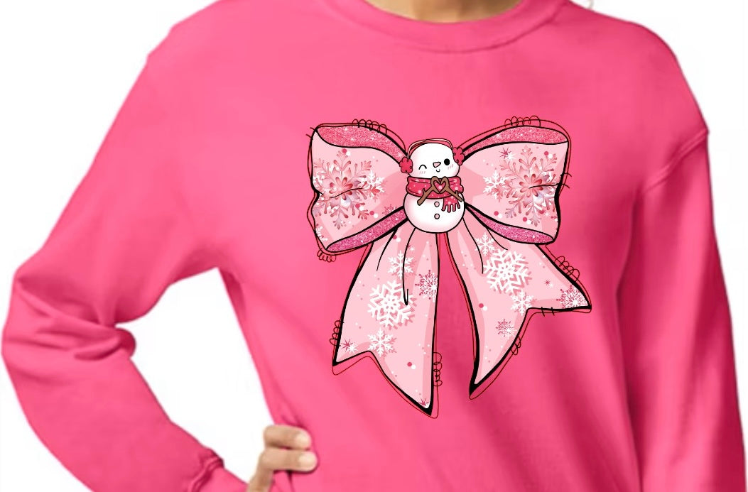 PINK BOW DTF SWEATSHIRT